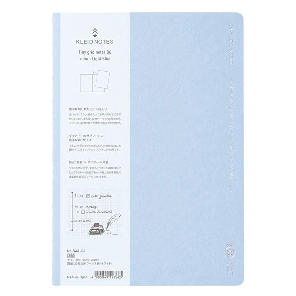 Kleid Notebook - Blue B6 Size Grid