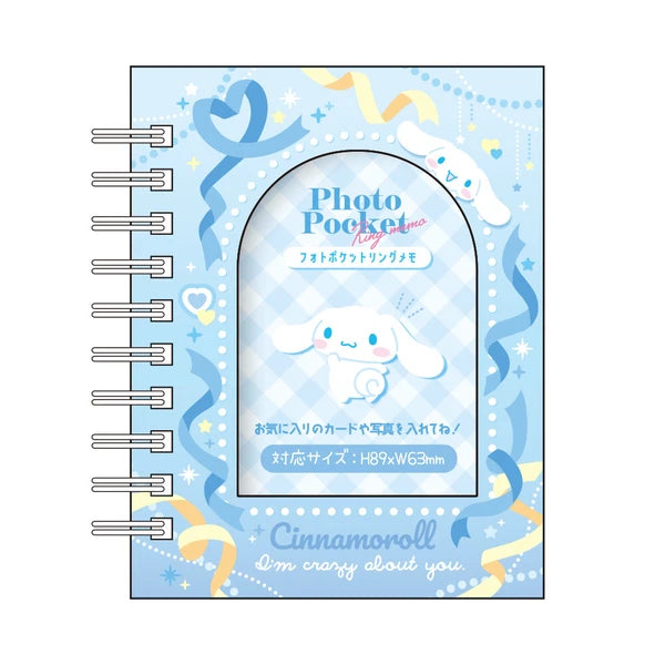 Sanrio Cinnamoroll Ribbon Photo Pocket Ring Notepad