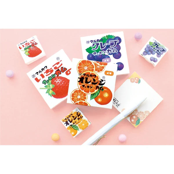 T'S FACTORY Memo Pad Husen Gum Strawberry Sweets