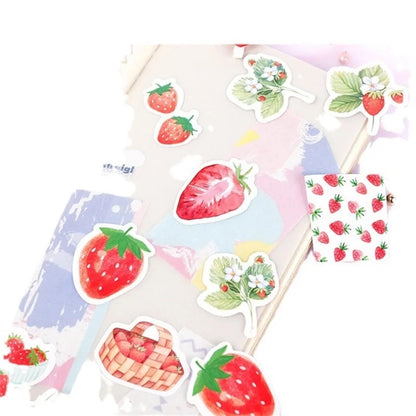 Sticker Box - Strawberry Banana Ice Cream - 45 Stickers