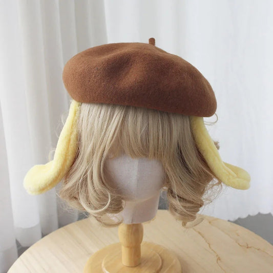 Yellow Pompompurin Beret