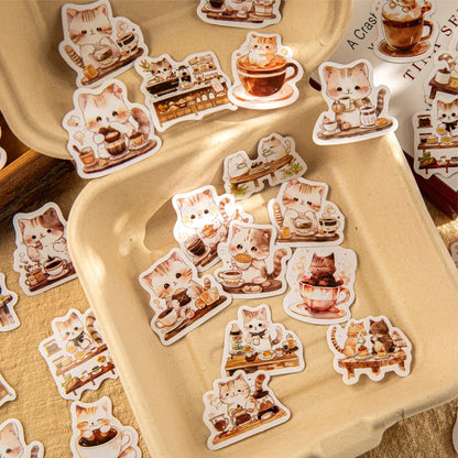 Sticker Box - Cat Coffee Shop - 45 Stickers