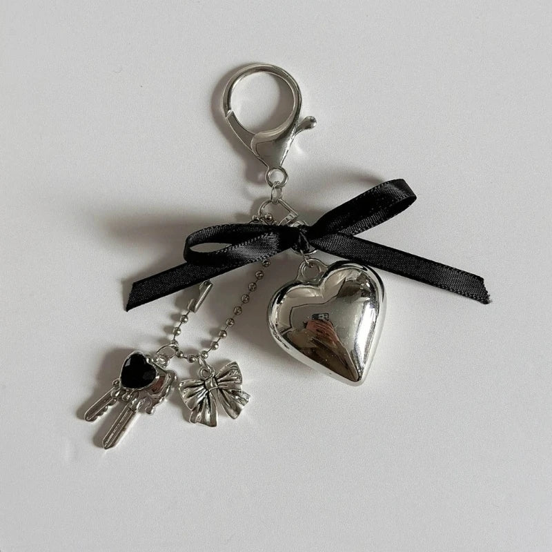 Coquette Heart Keychain Charm