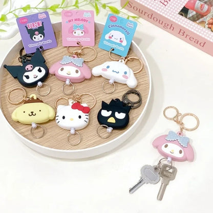 Sanrio Characters Retractable Buckle Keychains Keys Holder