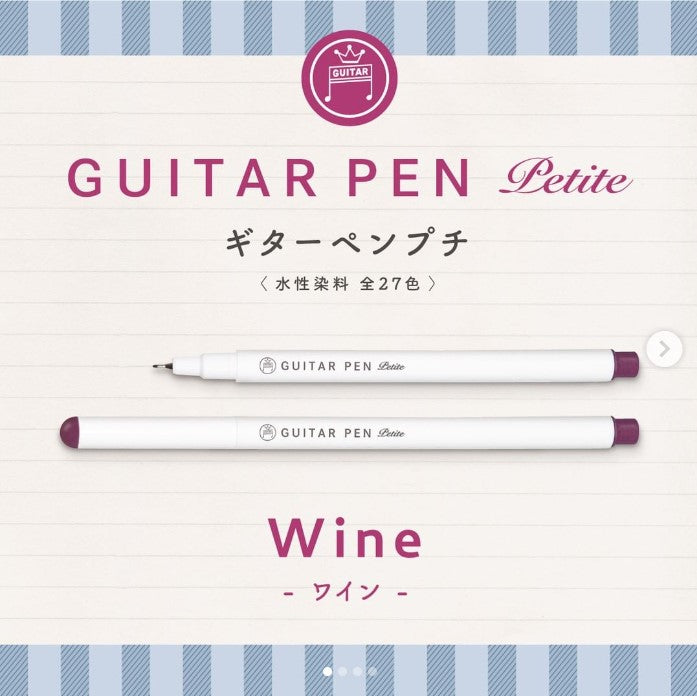 Teranishi Chemical Guitar Pen Petite Marker Pens (0.3mm) Set of 3 Violet