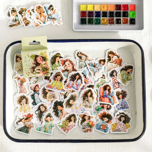 Sticker Box - A Girl's Daily Affairs - 45 Stickers