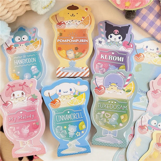 Sanrio Characters Notepad Floating Ice Cream Soda Summer Series