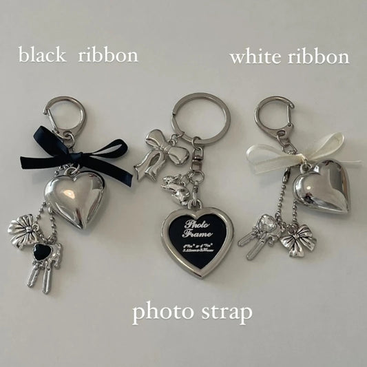 Coquette Heart Keychain Charm