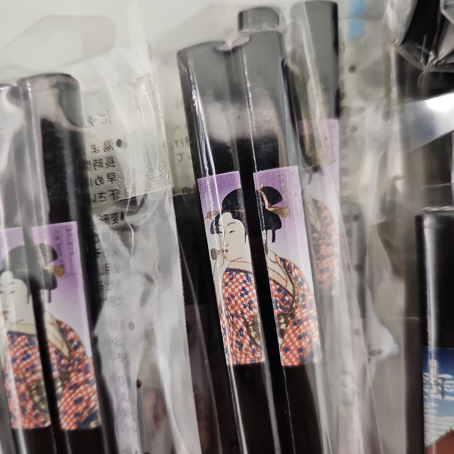 Chopsticks - Japanese Ukiyo Art - Black Lacquer