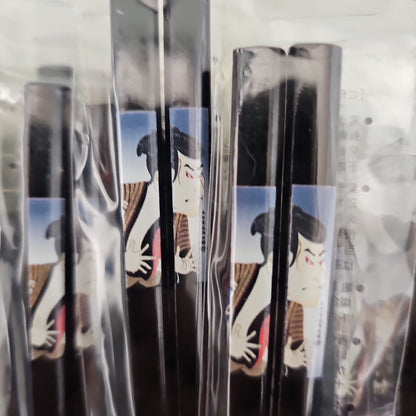 Chopsticks - Japanese Ukiyo Art - Black Lacquer