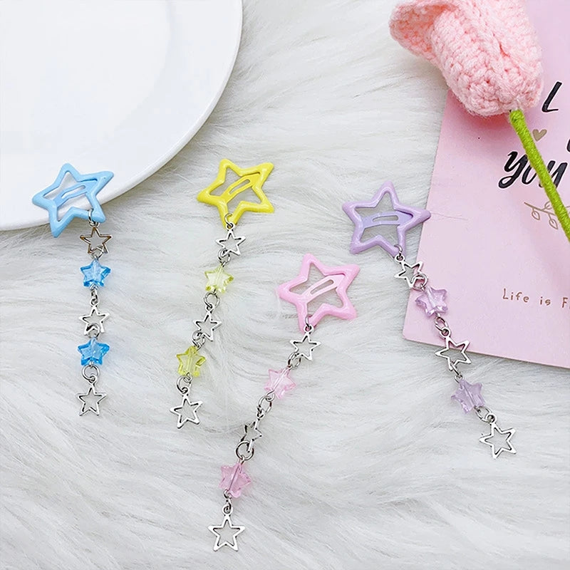 Star Hair Clips Charms 2 pcs