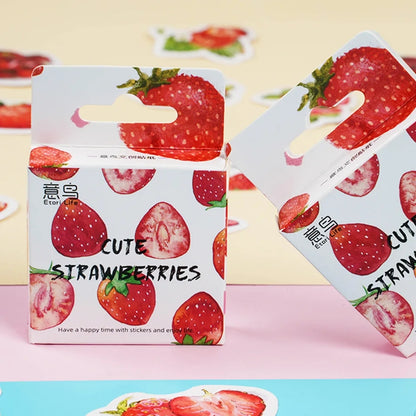 Sticker Box - Cute Strawberries - 45 Stickers