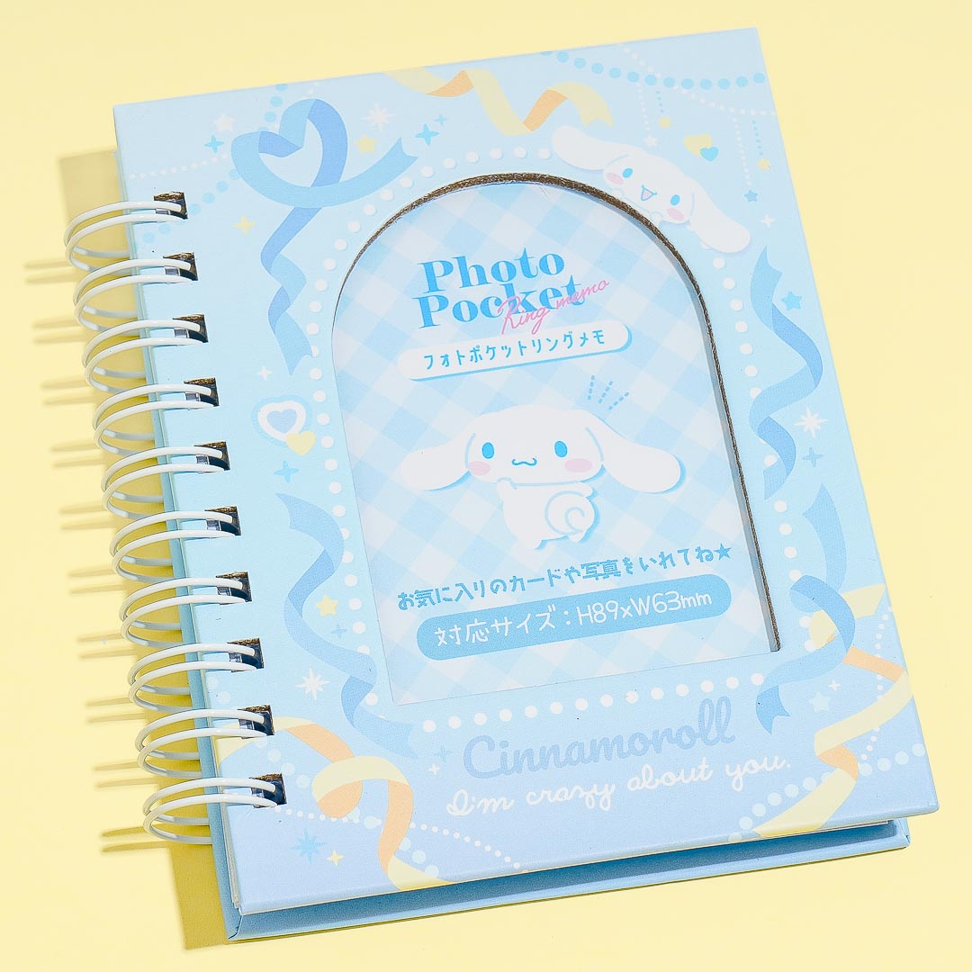 Sanrio Cinnamoroll Ribbon Photo Pocket Ring Notepad