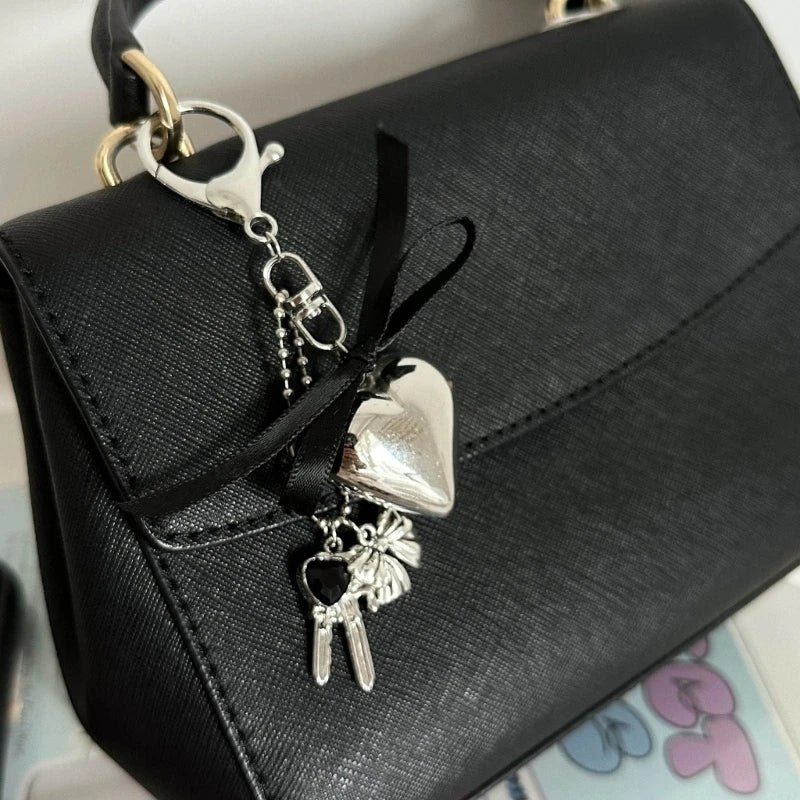 Coquette Heart Keychain Charm