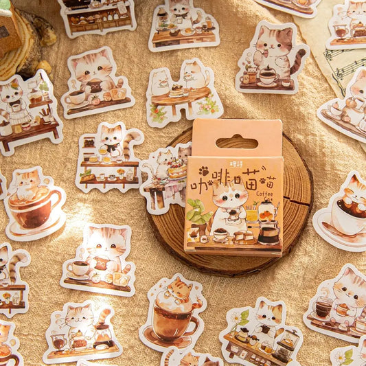 Sticker Box - Cat Coffee Shop - 45 Stickers