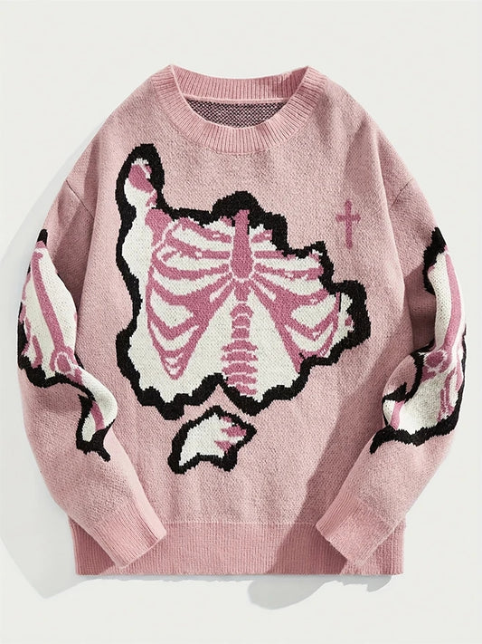 Pink Skeleton Sweater