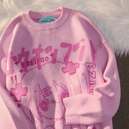 EZLIFOO 2D Anime Girlie Sweater