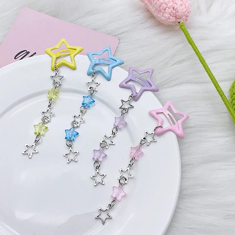 Star Hair Clips Charms 2 pcs