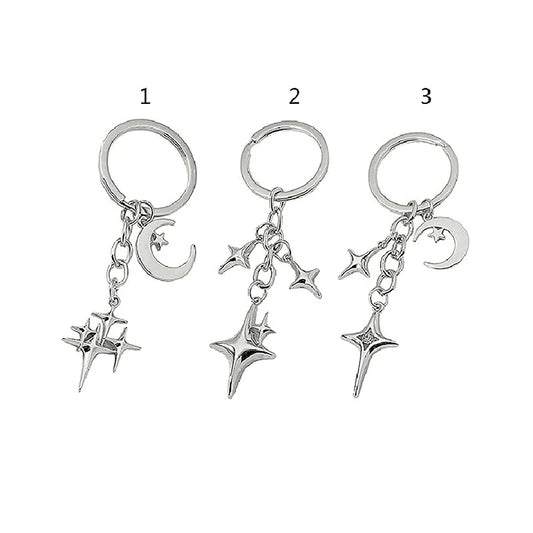 Silver Galactic Stellar Keychain Charms