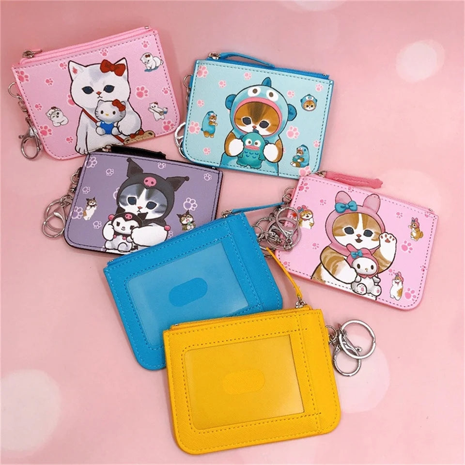 Sanrio x Mofusand Leather Card Holder Wallet