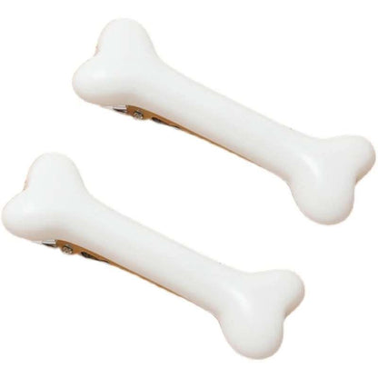 Hair Clips - Dog Bones - 2 pcs