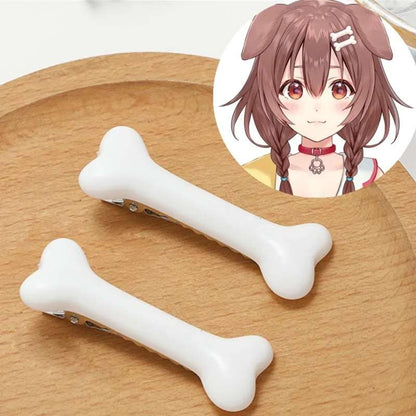 Hair Clips - Dog Bones - 2 pcs