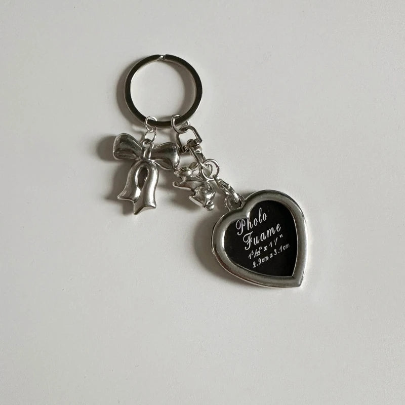 Coquette Heart Keychain Charm