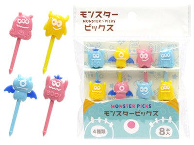 Food Picks Monster Bento Accessories 8 Pcs Set