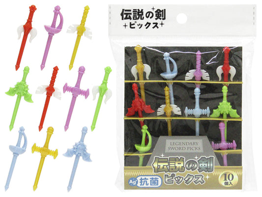 Legendary Sword Picks Antibacterial 10 pcs