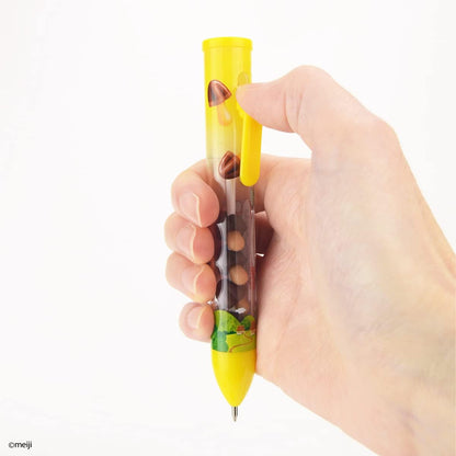 Meiji Chocolate Mushroom Mountains Black Ballpoint Pen - 0.7 mm