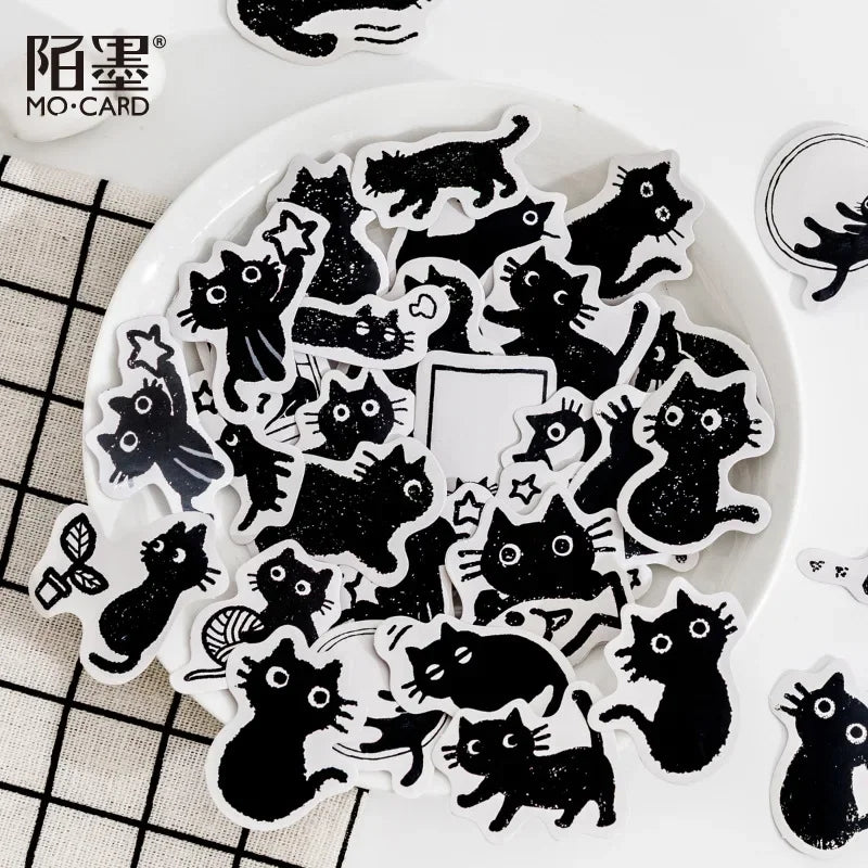 Sticker Box - Black Cat - 45 Stickers