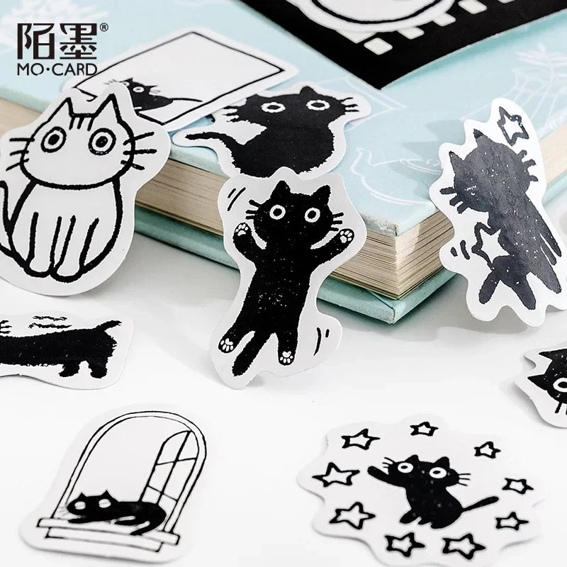 Sticker Box - Black Cat - 45 Stickers