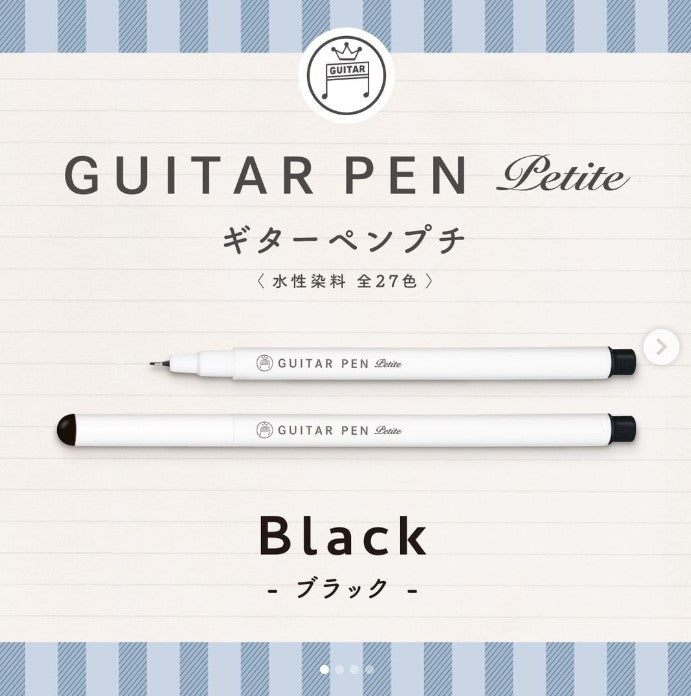 Teranishi Chemical Guitar Pen Petite Marker Pens (0.3mm) Set of 3 Black