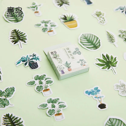 Sticker Box - Green Plants - 45 Stickers