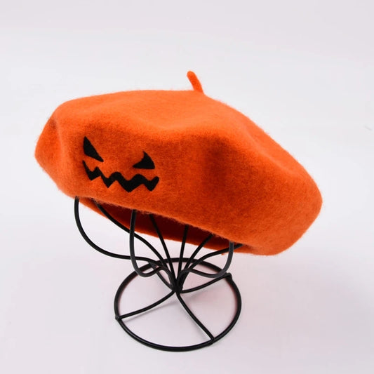 Pumpkin Beret Hat