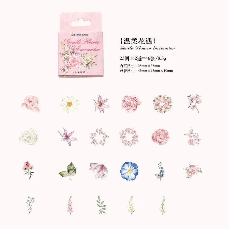 Sticker Box - Gentle Flower Encounter - 45 Stickers