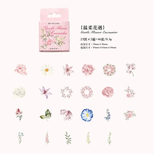 Sticker Box - Gentle Flower Encounter - 45 Stickers