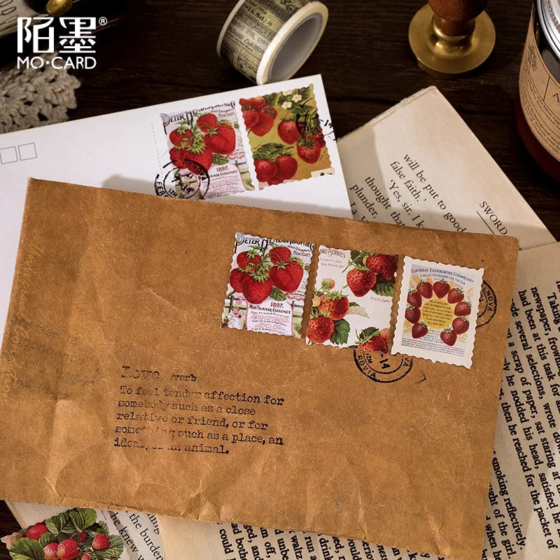 Sticker Box - Vintage Strawberry - 45 Stickers