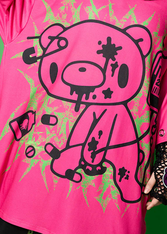 ACDC RAG x Gloomy Bear Oversized Tee Shirt Hot Pink