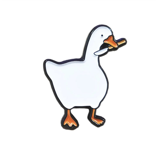 Enamel Pins - Goose with Knife