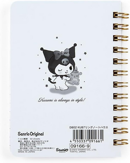 Sanrio B7 Ring Notebook - Kuromi