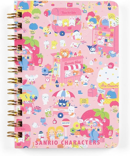 Sanrio - Ring Lined - B7 Notebook - Sanrio Characters