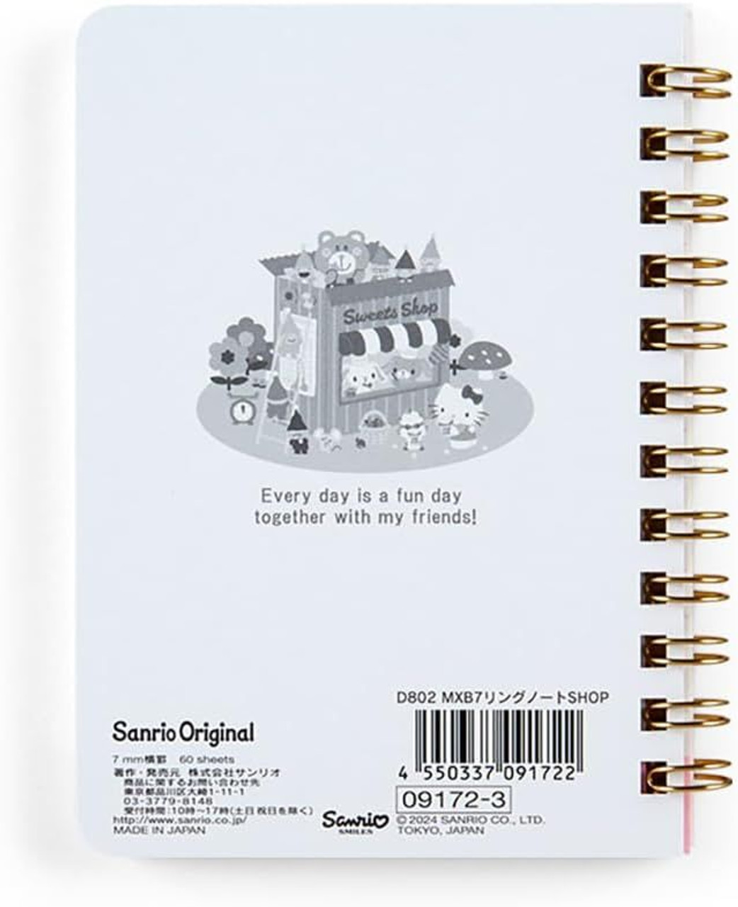 Sanrio B7 Ring Notebook - Sanrio Characters