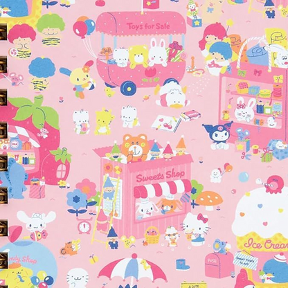 Sanrio - Ring Lined - B7 Notebook - Sanrio Characters