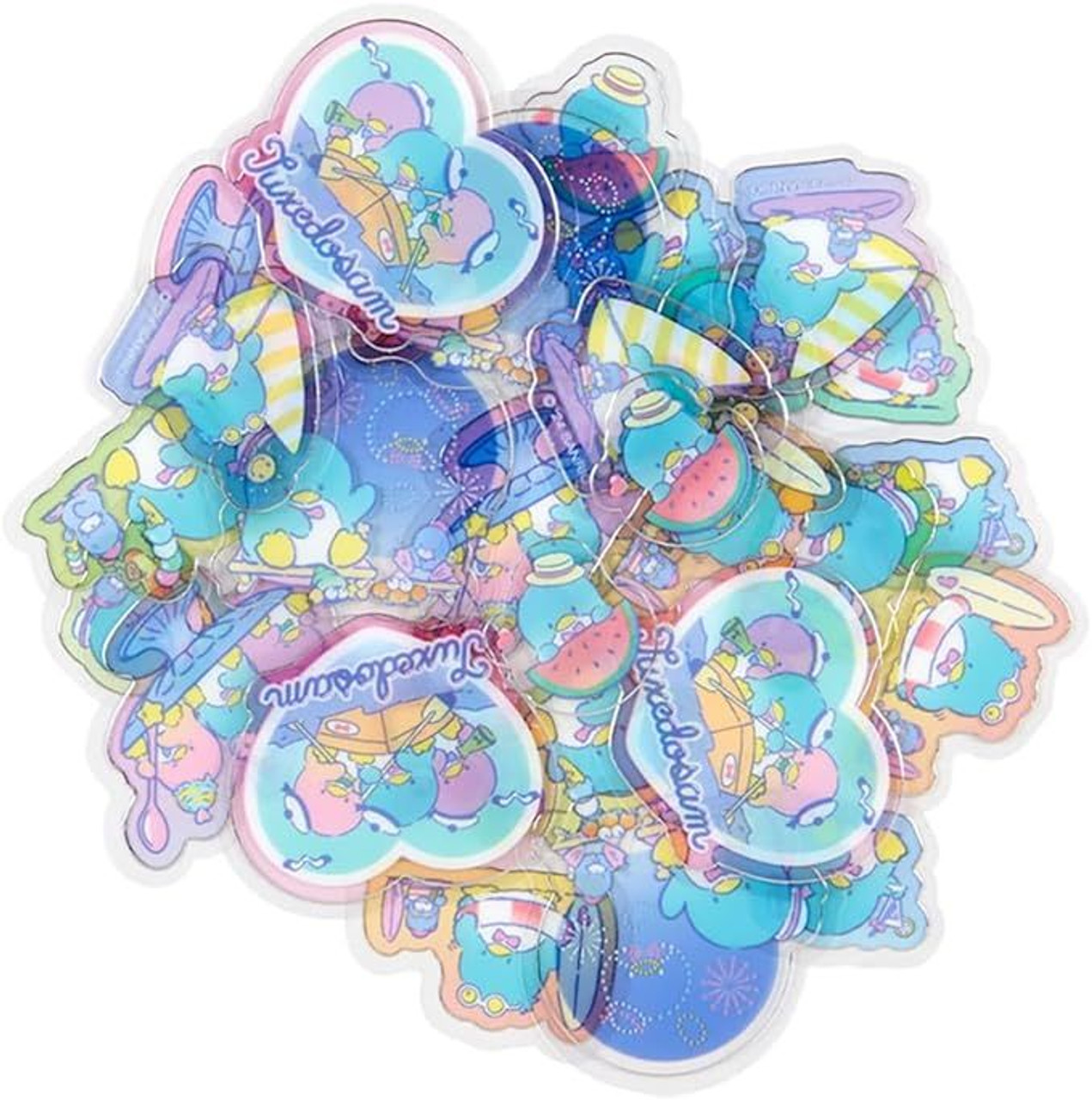 Sanrio Tuxedo Sam Summer Clear Stickers