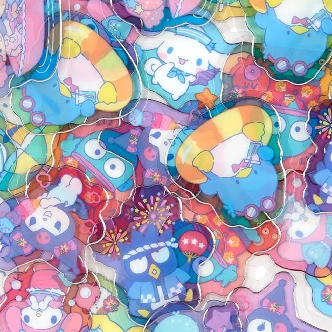 Sanrio Characters Summer Clear Stickers