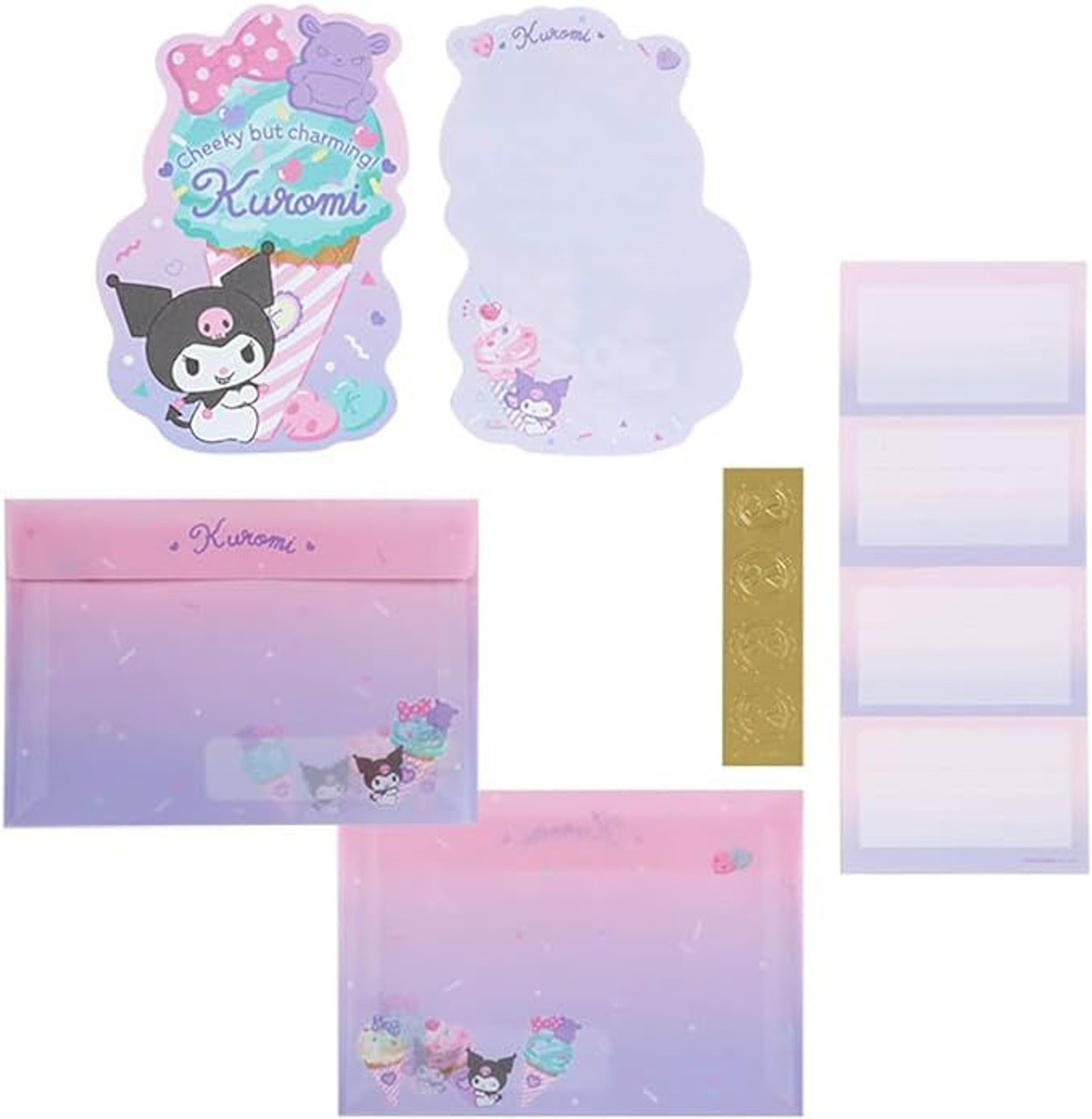 Sanrio Letter Set Kuromi (Ice Cream Party)