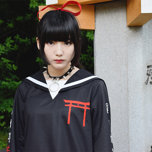 ACDC RAG Black Torii Sailor Top