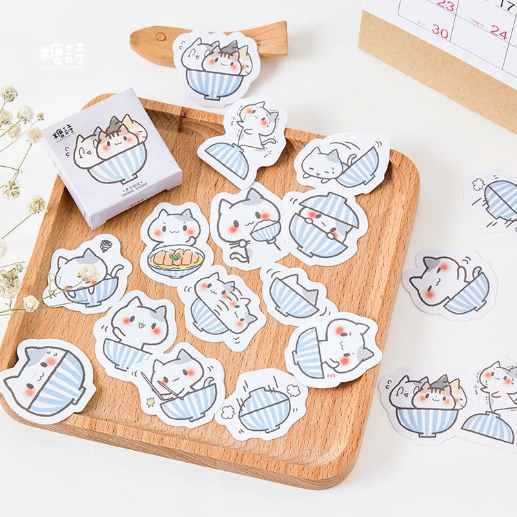 Sticker Box - Ramen Cats - 46 Stickers