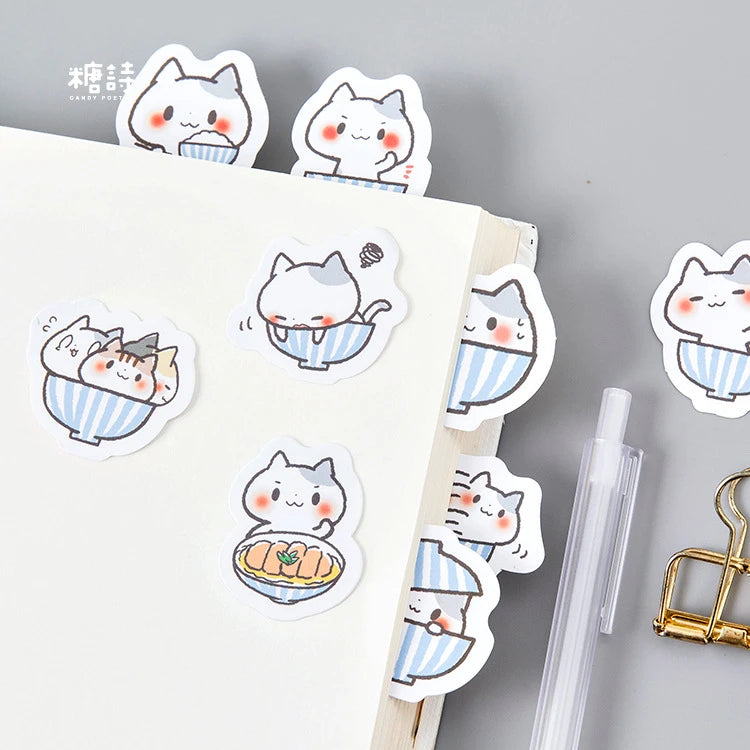 Sticker Box - Ramen Cats - 46 Stickers